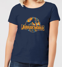 Jurassic Park Logo Tropical Women's T-Shirt - Navy - XL