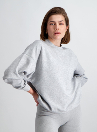Light Grey Melange Comfy Sweatshirt