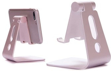 Universal Holder i aluminium til Smartphone/ Mini Tablet - Rosa Guld