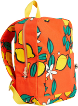 Lemons Aop Backpack Accessories Bags Backpacks Oransje Mini Rodini*Betinget Tilbud