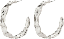 Julita Recycled Semi-Hoop Earrings Silver-Plated Accessories Jewellery Earrings Hoops Silver Pilgrim