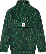 Leopard Fleece Zip Pullover Outerwear Fleece Outerwear Fleece Jackets Grønn Mini Rodini*Betinget Tilbud