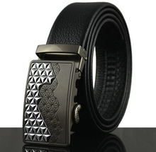 125-130CM Men Business Genuine Leather Belt First Layer Of Leather Automatic Buckle Belt