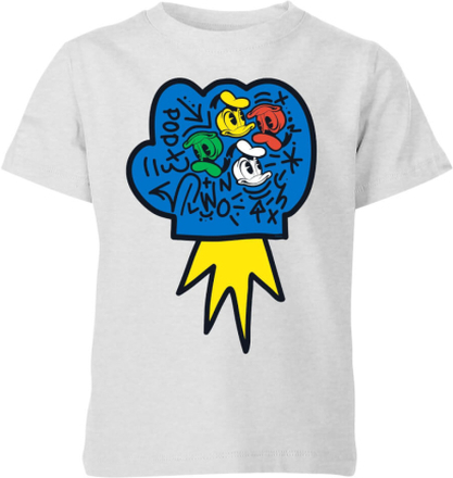 Donald Duck Pop Fist Kids' T-Shirt - Grey - 7-8 Years - Grey