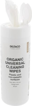 Deltaco, Organic Universal Cleaning Wipes, 60 Pcs, Orange