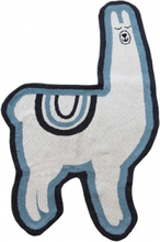 Vaco vloerkleed Lama 135 x 85 cm wit/blauw