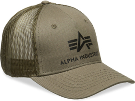 Basic Trucker Cap Accessories Headwear Caps Green Alpha Industries