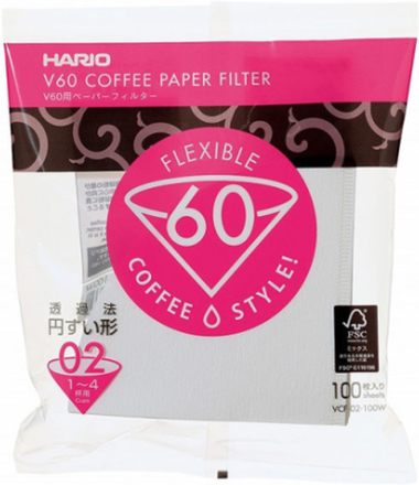 Filtry papierowe do dripa Hario V60-02 100szt