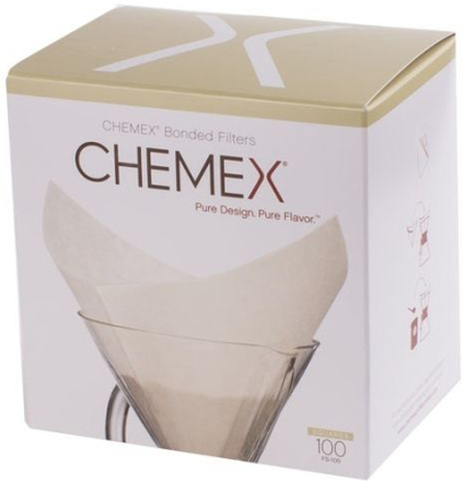 Filtry papierowe kwadratowe CHEMEX 6, 8, 10 filiżanek - 100 sztuk