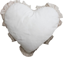 Poduszka dekoracyjna Chantal Heart Ivory Light Dove 40x40 cm