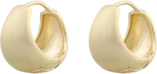 Avenue Wide Round Ear Accessories Jewellery Earrings Hoops Gull SNÖ Of Sweden*Betinget Tilbud