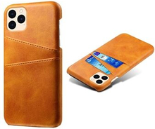 KSQ for iPhone 12 Pro/12 PU Leather Coated Plastic Case, Double Card Slots Design Ultra Slim Protec