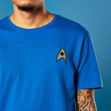 Embroidered Medic Badge Star Trek T-shirt - Royal Blue - M - royal blue