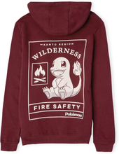 Pokémon Woodland Fire Safety Unisex Hoodie - Burgundy - S - Burgundy