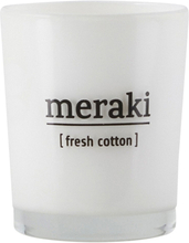 Meraki Fresh Cotton Scented Candle Small - 12 hours