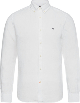 Douglas Linen Shirt-Classic Fit Shirts Linen Shirts Hvit Morris*Betinget Tilbud