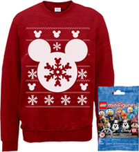Disney Christmas Sweatshirt & Lego Minifigure Bundle - Kids' - 7-8 Years