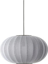 Knit-Wit 57 Oval Pendant Home Lighting Lamps Ceiling Lamps Pendant Lamps Grey Made By Hand
