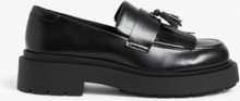 Faux leather tassel loafers - Black
