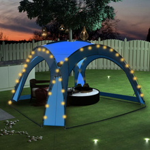 vidaXL Tenda per Feste con LED e 4 Pareti 3,6x3,6x2,3 m Blu