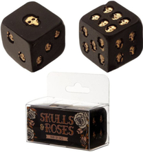 Skulls And Roses - Hodeskalle Gullfarget Terninger 2 Pack