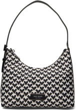 Sam Icon Modernist Hearts Jacquard Fabric Small Shoulder Bag Bags Top Handle Bags Black Kate Spade