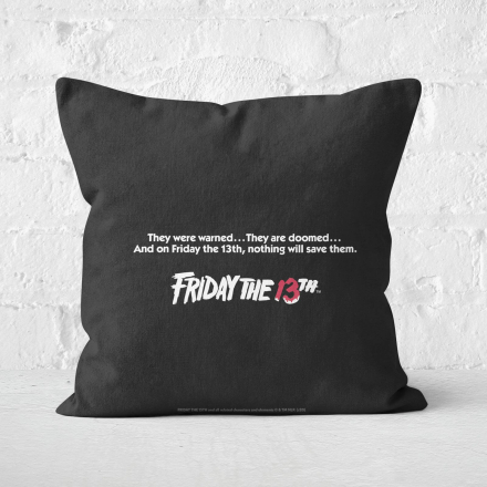 Friday 13th Classic Square Cushion - 50x50cm - Soft Touch