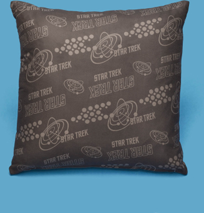 Star Trek Pattern And Logo Square Cushion - 60x60cm - Soft Touch