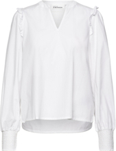 "Heddikb Blouse Tops Blouses Long-sleeved White Karen By Simonsen"