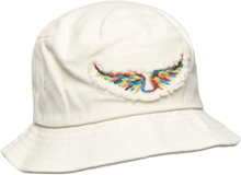 Bob Wings Patch Accessories Headwear Bucket Hats Hvit Zadig & Voltaire*Betinget Tilbud