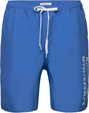 "Swim Shorts With Elastic Waist And Badeshorts Blue Knowledge Cotton Apparel"