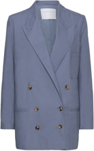 Poplin Suit Blazer Blazers Double Breasted Blazers Blue Cathrine Hammel