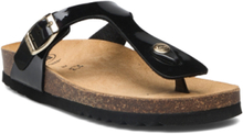 Sl Nicole Patent Black Shoes Summer Shoes Flip Flops Svart Scholl*Betinget Tilbud