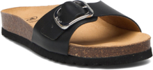 Sl Kathleen Leather Black Shoes Summer Shoes Sandals Flip Flops Black Scholl
