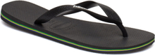 Brazil Logo Shoes Summer Shoes Sandals Flip Flops Black Havaianas