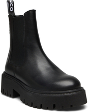 Biagarbi Chelsea Boot Crust Shoes Chelsea Boots Black Bianco