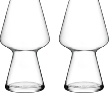 Ølglass Saison Birrateque 75 Cl 2 Stk. Klar Home Tableware Glass Beer Glass Nude Luigi Bormioli*Betinget Tilbud