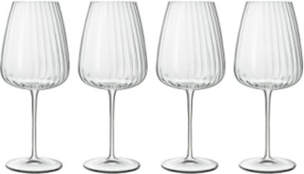 Rødvinsglas Bordeaux Optica 4 Stk. Home Tableware Glass Wine Glass Red Wine Glasses Nude Luigi Bormioli