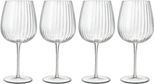 Gin & Tonic-Glas Burgundy Optica 4 Stk. Home Tableware Glass Cocktail Glass Nude Luigi Bormioli