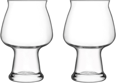 Ølglas Cider Birrateque 50 Cl 2 Stk. Klar Home Tableware Glass Beer Glass Nude Luigi Bormioli