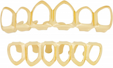 Grillz tanden - bovenkant en onderkant - Hollow - Goudkleurig