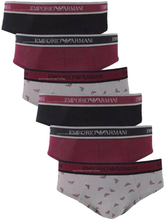 Emporio Armani 6-pack slips brief - rood/zwart