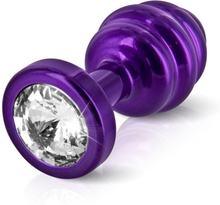 Diogol - Ano Butt Plug Ribbed Purple 35 mm