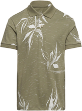 Jorcrayon Aop Polo Ss Jnr Tops T-shirts Polo Shirts Short-sleeved Polo Shirts Green Jack & J S