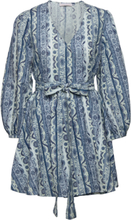 Simona Mini Dress Kort Kjole Blue Love Lolita