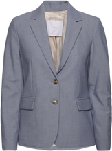 Peak Lapel Suit Blazer Blazers Single Breasted Blazers Blue Mango