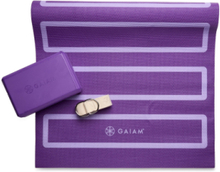 Gaiam Yoga Beginners Kit Purple Accessories Sports Equipment Yoga Equipment Yoga Mats And Accessories Lilla Gaiam*Betinget Tilbud