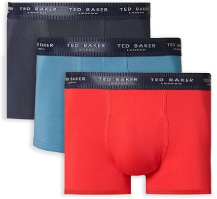 Ted Baker 3P Cotton Trunks Rot/Blau Baumwolle X-Large Herren