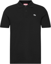 "T-Smith-Doval-Pj Polo Shirt Tops Polos Short-sleeved Black Diesel"