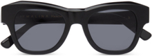 By Malina Classic Acetate Sunglasses Wayfarer Solbriller Svart By Malina*Betinget Tilbud